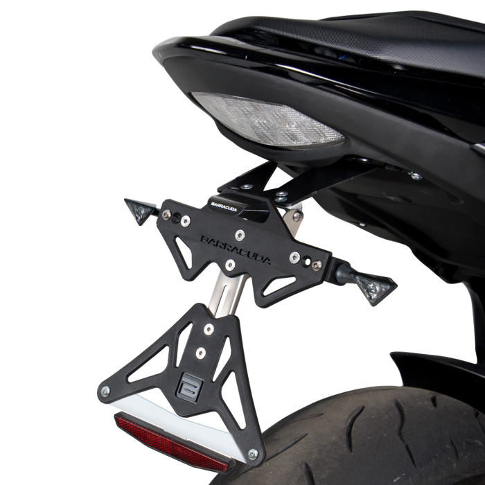 Support Plaque Immatriculation Arrière Moto Avec Lumière - Pour Suzuki GSR 400 600 750 - Rouge