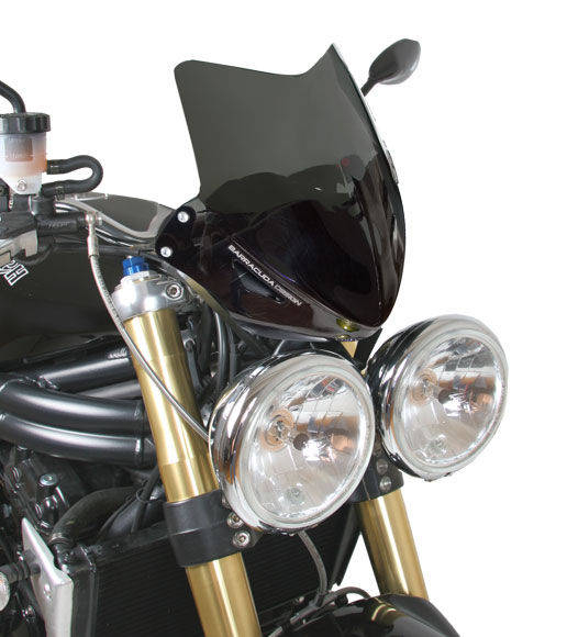 Déflecteur d'air de becquet de pare-brise de pare-brise modifié universel de moto fumé